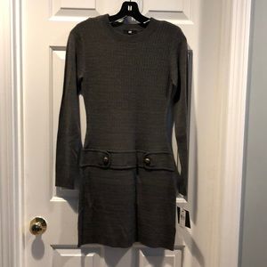 Grey sweater dress